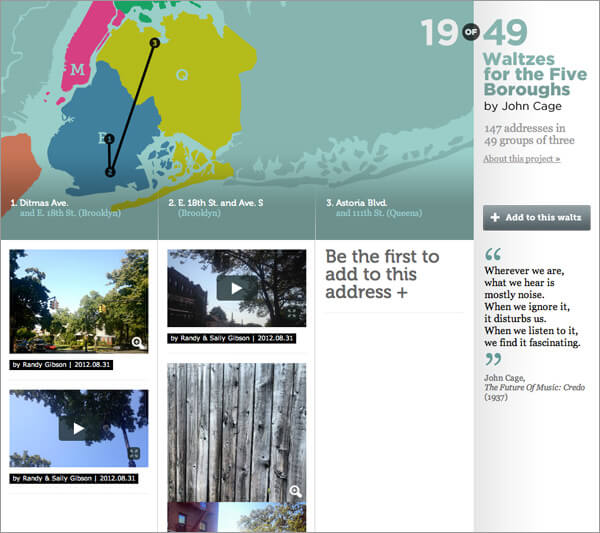 A screenshot of Avant Media's 49Waltzes.com