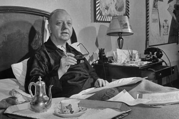 Virgil Thomson sitting in his bed, New York, NY (1947) - Photograph by  W. Eugene Smith (LIFE)