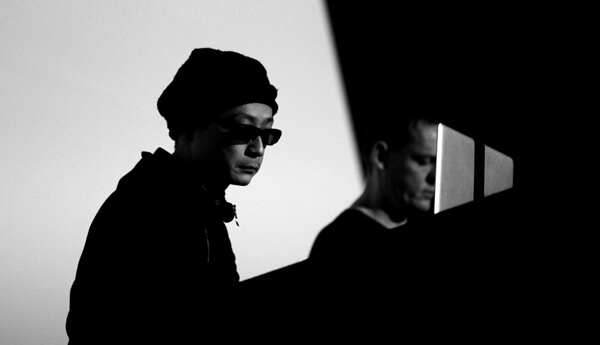 Composer/artist Ryoji Ikeda, with Cyclo duo partner Carsten Nicola (photo credit: kinosiska.si)