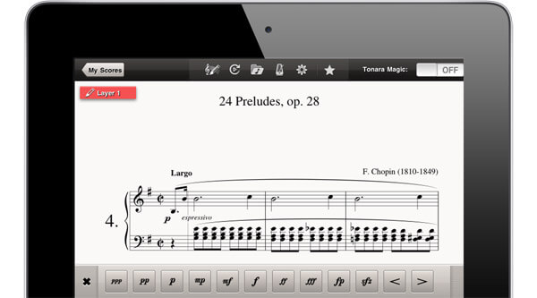 Tonara Sheet Music for iPad