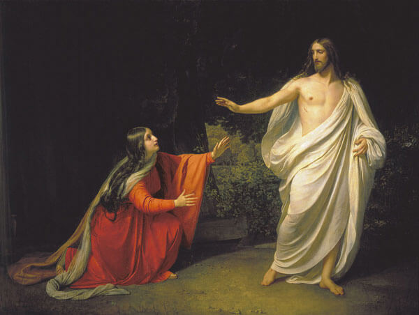 "The Appearance of Christ to Mary Magdalene" by Alexander Ivanov (oil on canvas, c. 1835, Russian Museum St. Petersburg)