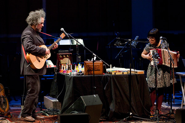 Sxip Shirey and Angélica Negrón at Ecstatic Music Festival