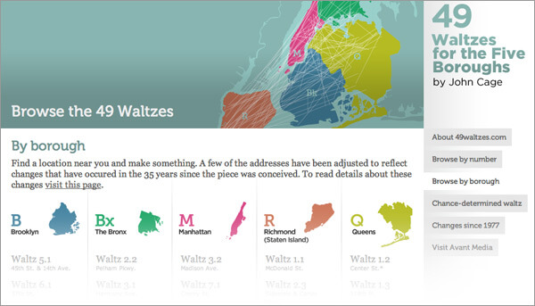 Avant Media presents 49Waltzes.com: an online homage to John Cage