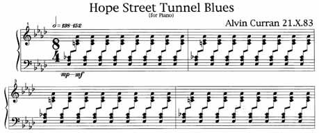 Hope Street Tunnel Blues III Score Excerpt