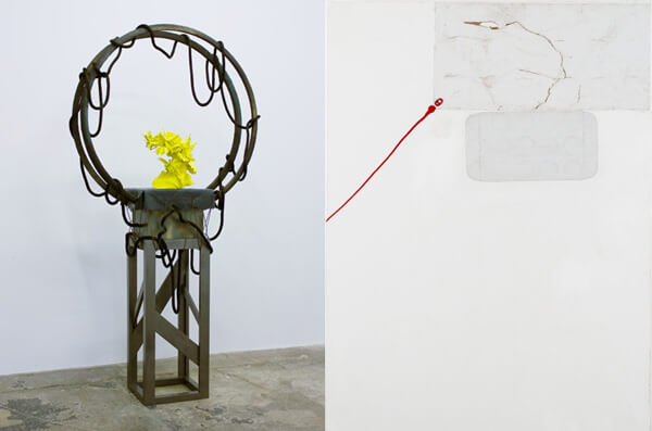 Left: Edmund Chia, Untitled, 2013 (courtesy of the artist) Right: Brenna Youngblood, Untitled, 2012 (courtesy of the artist, Honor Fraser Gallery, Los Angeles,  and a private collector)