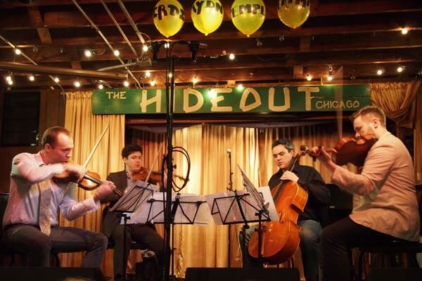 Spektral Quartet at The Hideout in Chicago (photo credit: Larry Dunn)