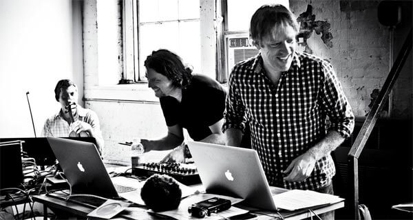 Rehearsals in New York (2012) with ETHEL (behind laptop left: Jeroen Strijbos | right: Rob van Rijswijk)