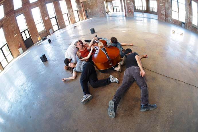 thingNY in rehearsal at the Knockdown Center (photo: Michael Yu)