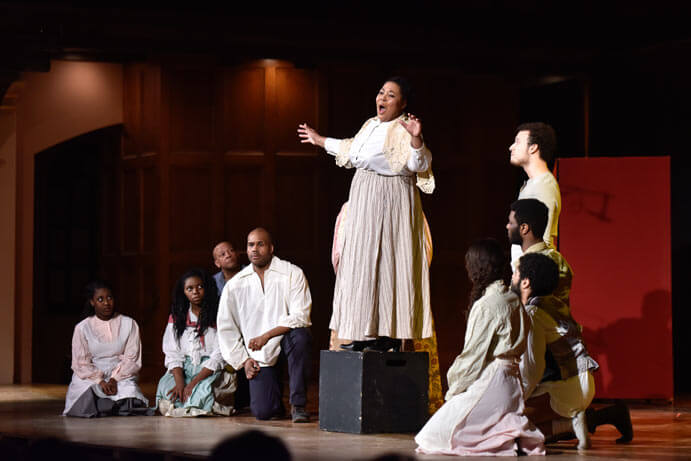 Soprano Amber Monroe and cast members of Harriet Tubman: When I Crossed that Line to Freedom (photo: Human Artist Photography)