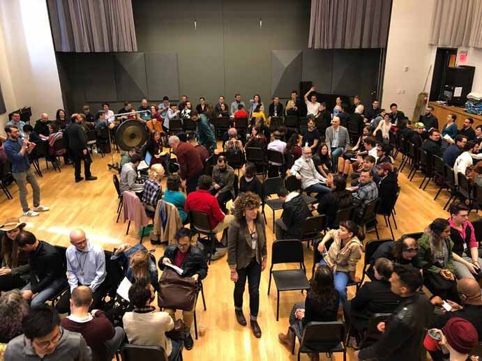 Composer-Performer Speed Dating was bigger and better than ever at NMG2018 (photo by Austin Eamnarangkool)