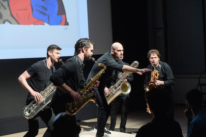 Singularity Quartet performs at ASL Slam event at the Whitney Museum of American Art, May 2018