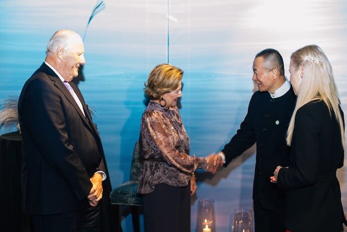 Eldbjørg Hemsing with Tan Dun during her Royal trip to China