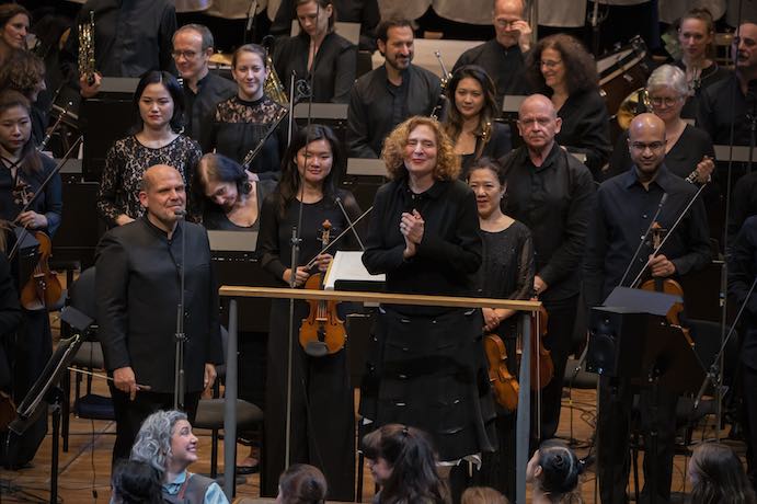 Julia Wolfe at the world premiere of Fire in my mouth