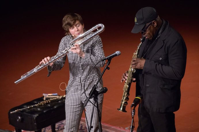 Claire Chase and Joe McPhee--© Carnegie Museum of Art, Pittsburgh. Photo: Bryan Conley