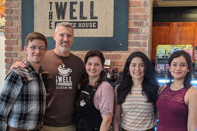Box Not Found at The Well Coffee House (Left to right: Kevin Price, Matt Love, Julie Love, Sara Peña, Natalie Calma)--Photo by Nicole Parks