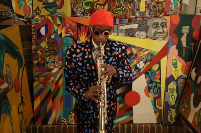 Roscoe Mitchell performs at the online Bang on a Can Marathon--Photo courtesy of the artist