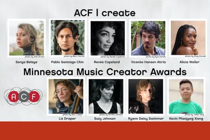 2021 ACF | create and Minnesota Music Creator Award recipients