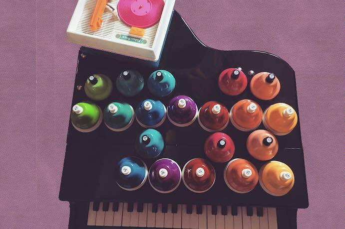 Alexa Dexa's toy piano--Photo courtesy of the artist