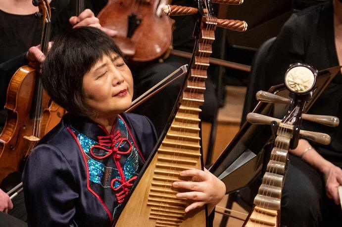 Gao Hong performs her work Guangxi Impression with the Minnesota Orchestra for their 2022 Lunar New Year celebration--Photo by Courtney Perry