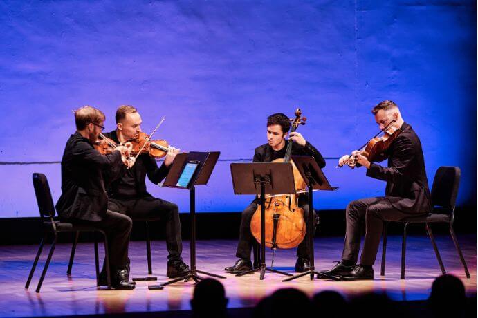 JACK Quartet--Photo by Rob Davidson for Miller Theatre