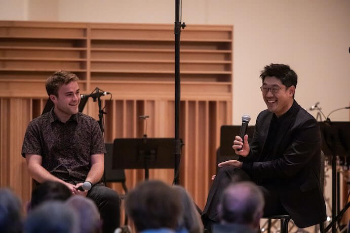 Alistair Coleman and Soovin Kim at the Lake Champlain Chamber Music Festival -- Photo courtesy of the artist