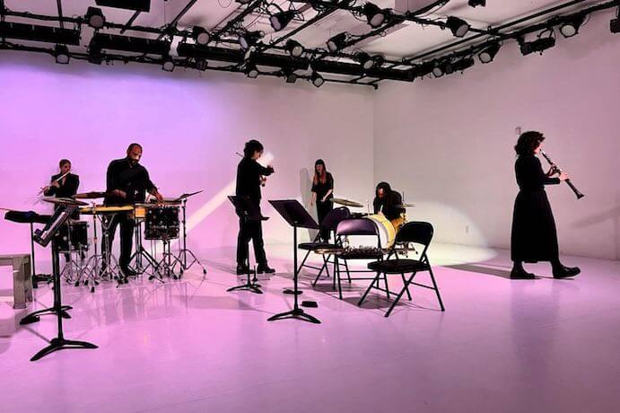 TAK Ensemble and Jessie Cox at the Center for Performance Research -- Photo by Jeremy Shatan