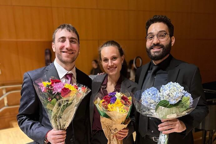 Riwaya Ensemble Founders - Sami Seif, Noémie Chemali, and Amer Hasan -- Photo by Kuo Kai Chin