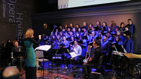 Bryce Dessner accompanies BYC on guitar in two of his own works - Photo by Robert Maass