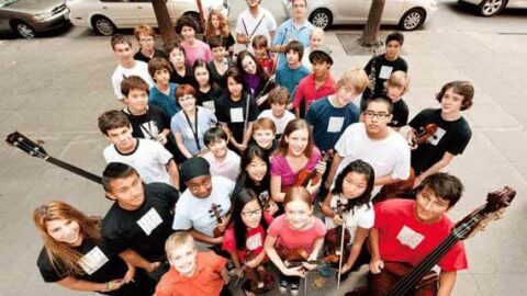 Face the Music, a contemporary music ensemble for young musicians (photo credit: kaufmanmusiccenter.org)