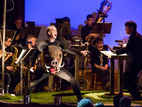 HK Gruber's Gloria – A Pig Tale, led by Alan Gilbert at The Metropolitan Museum of Art (Photo by Chris Lee)