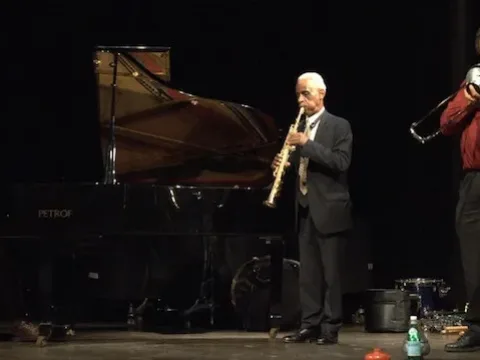 Muhal Richard Abrams, Roscoe Mitchell, and George Lewis-- Photo by R.I. Sutherland-Cohen
