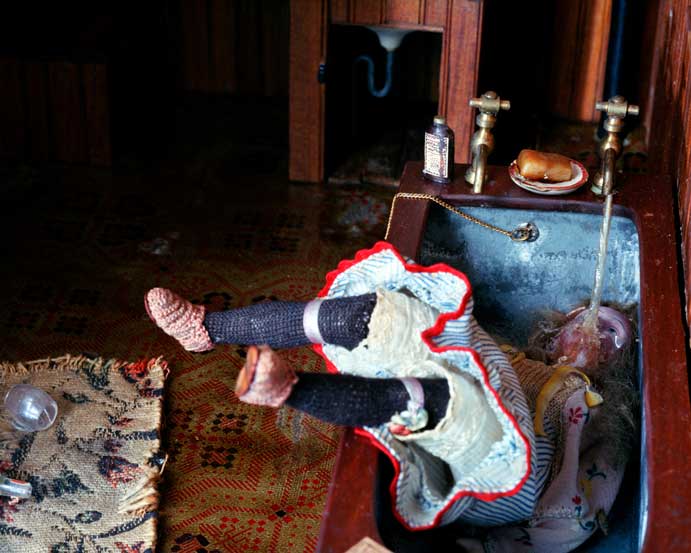 Dark Bathroom (detail), Nutshell Studies of Unexplained Death (photo: Corinne May Botz)
