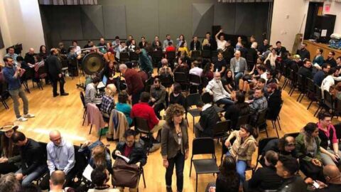 Composer-Performer Speed Dating was bigger and better than ever at NMG2018 (photo by Austin Eamnarangkool)
