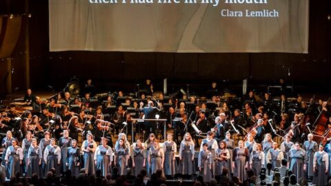 Jaap van Zweden conducts New York Philharmonic in world premiere of Julia Wolfe's Fire in My Mouth at David Geffen Hall