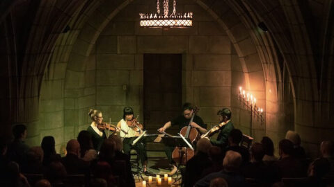 Attacca Quartet performs an all-Caroline Shaw program at The Crypt Sessions--Photo by Steven Pisano