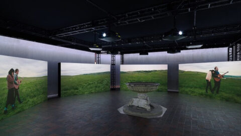 Ragnar Kjartansson, (Icelandic, b. 1976) Death is Elsewhere, 2019 Seven-channel video installation 77 minutes © Ragnar Kjartansson; Courtesy of the The Metropolitan Museum of Art