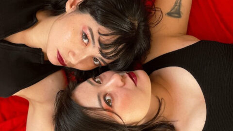 Percussion duo NOMON (Nava and Shayna Dunkelman)--Photo courtesy of the artists