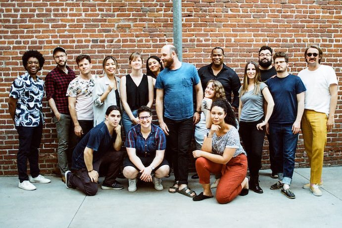 Wild Up recording Julius Eastman's Femenine at Sunset Sound in LA--Photo courtesy of the ensemble