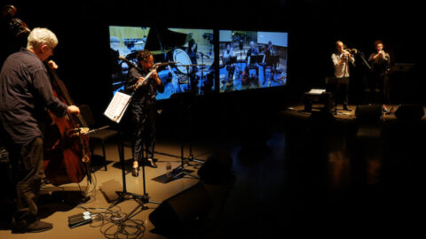 Changing Tides 1 (2016). Mark Dresser, Nicole Mitchell, Michael Dessen, Stephanie Richards, Min Xiao-Fen, Marty Ehrlich, Satoshi Takeishi, Denman Maroney, Ray Anderson and Sarah Weaver.