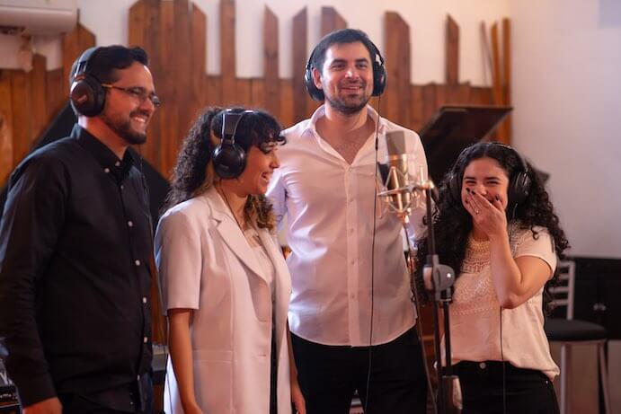 Edgar Nino Rodríguez, Natalia Mendoza Enciso, Anthony Carillo, and Luana Aquino in Jeporeká--Photo by Jeisson Rodríguez