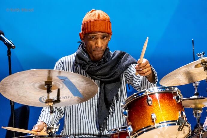 Davu Seru performing at Orchestra Hall--Photo by Keith Miesel
