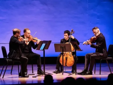 JACK Quartet--Photo by Rob Davidson for Miller Theatre