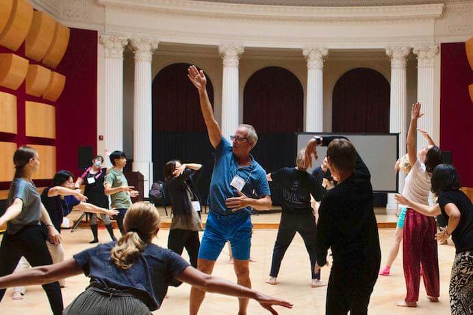 Eurhythmics class at the International Conference of Dalcroze Studies -- Photo by Charlie Claffey