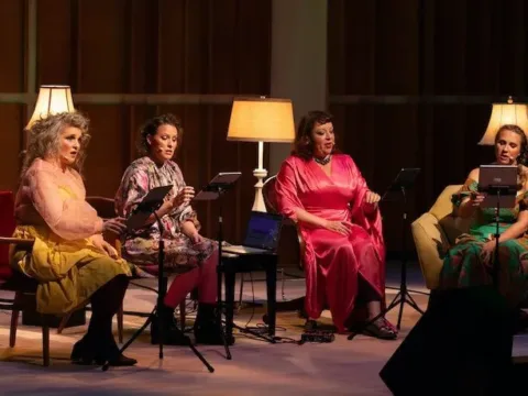 Quince Ensemble performs Paul Pinto's The Approach: Part One at Kaufman Music Center -- Photo by David Andrako