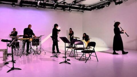 TAK Ensemble and Jessie Cox at the Center for Performance Research -- Photo by Jeremy Shatan