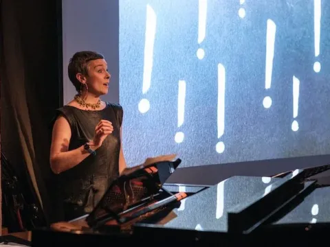 Anna Dennis performs at eavesdropping 2024 -- Photo by Dimitri Djuric