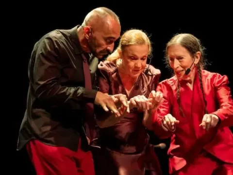 Theo Bleckmann, Katie Geissinger, Meredith Monk perform at Bang on a Can LOUD Weekend -- Photo by Stephanie Berger