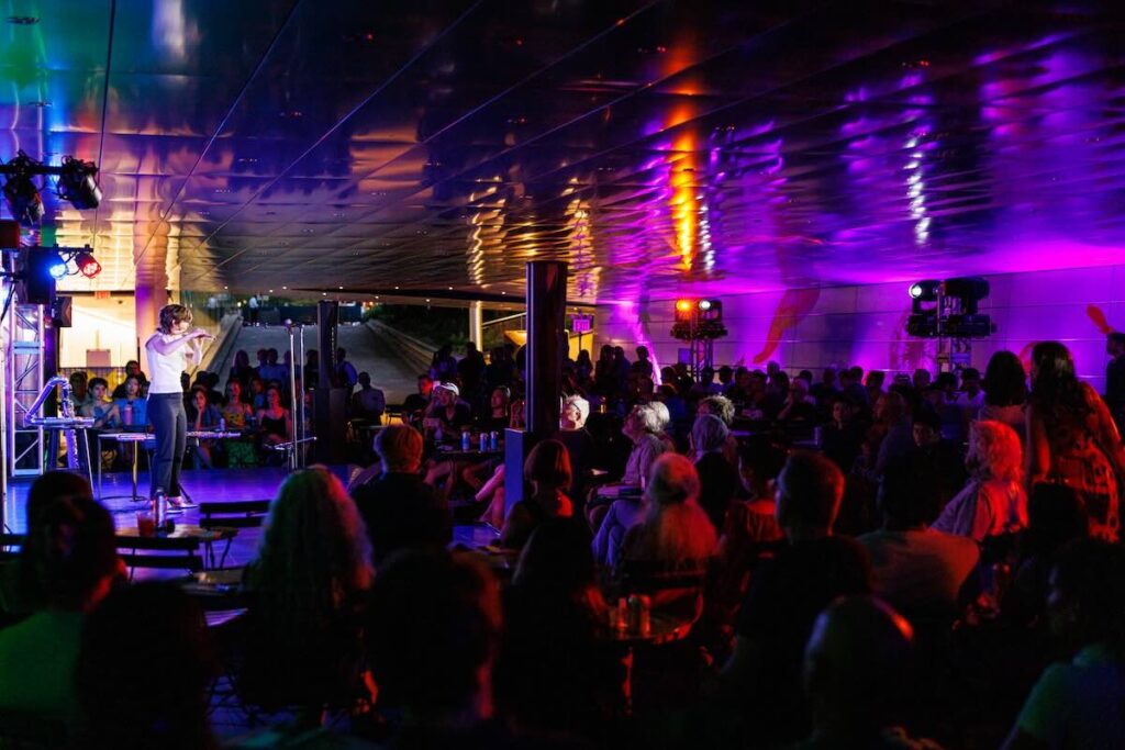 Claire Chase at Living Music Underground 2024 -- Photo by Sachyn Mital