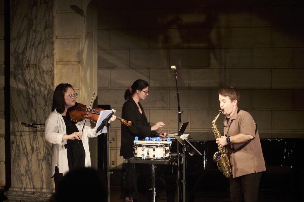 RE:duo and Inga Chinilina at MATA 2025 -- Photo by Cameron Kelly McLeod, courtesy of ISSUE Project Room