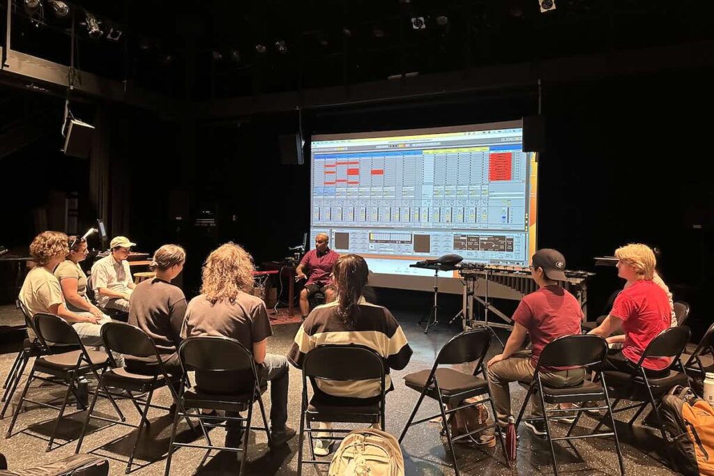 Ravish Momin masterclass at University of Georgia - Athens, part of Fall 2023 tour -- Courtesy of artist